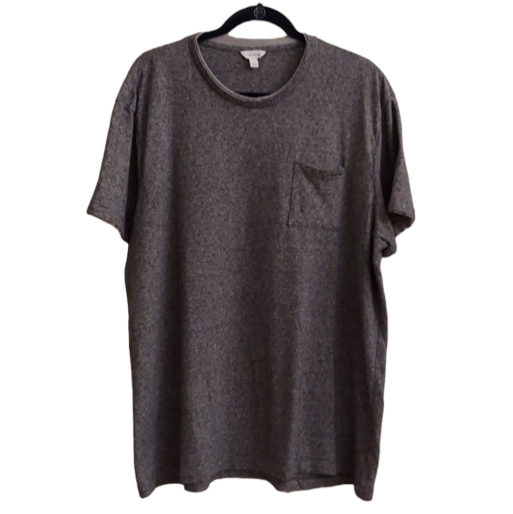 CALVIN KLEIN Heather Gray Front Pocket Short Sleeve T-shirt sz XXL Essential